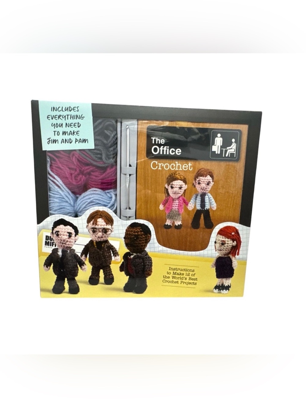 The Office Crochet Kit - Jim and Pam Amigurumi Set (Multicolor)